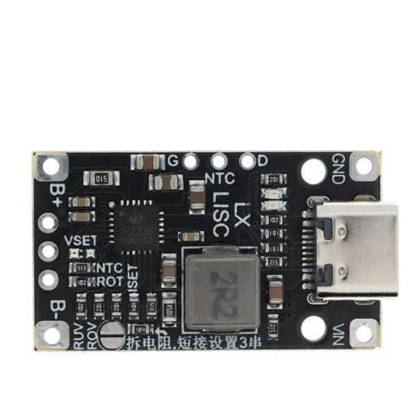 Módulo de Carregamento de Bateria de Lítio Tipo-C USB 15W - 8.4V/12.6V 1.5A com Indicador Imagem de Módulo de Carregamento de Bateria de Lítio Tipo-C USB 15W - 8.4V/12.6V 1.5A com Indicador