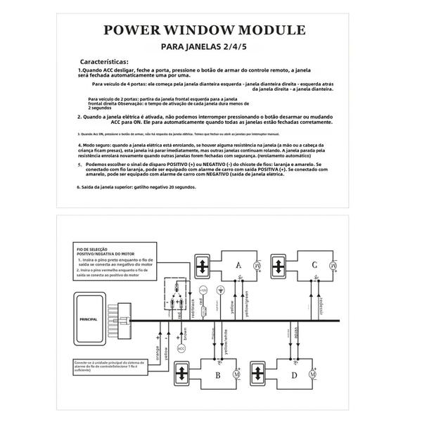 Imagem de Módulo de Controle de Janela Elétrica Automática Universal 12V - 4 Portas