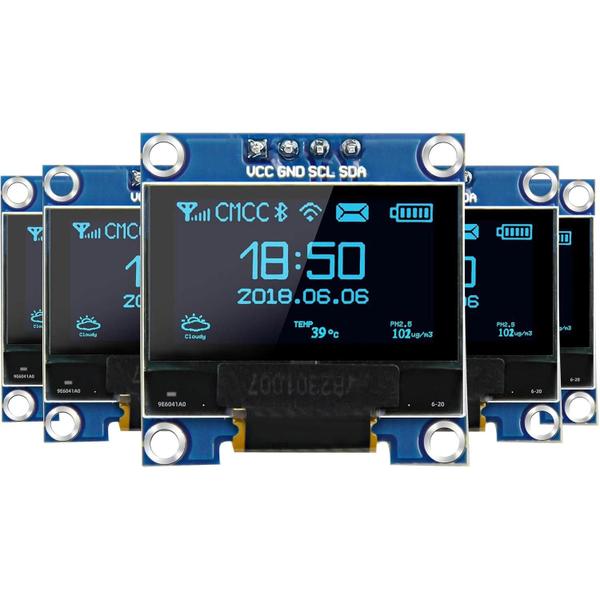 Imagem de Módulo De Exibição OLED De 128x64 Pixels Tela I2C SSD1306 De 0,96 Polegadas Para Arduino Raspberry