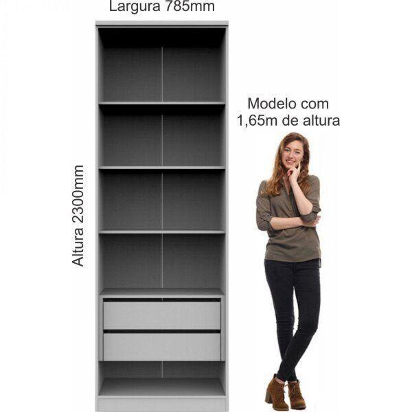 Imagem de Módulo de Guarda-Roupa 2 Portas 2 Gavetas Elegance Móveis Castro