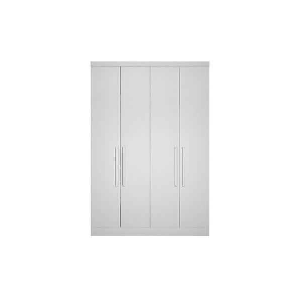 Imagem de Módulo de Quarto Casal Guarda Roupa Rizon c/ 4 Portas e 3 Gavetas Branco - Novo Horizonte