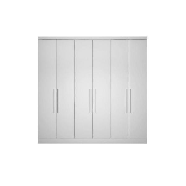 Imagem de Módulo de Quarto Casal Guarda Roupa Rizon c/ 6 Portas e 8 Gavetas Branco - Novo Horizonte