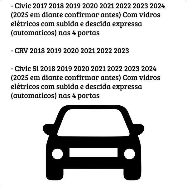 Imagem de Módulo De Vidro + Retrovisores City 2022 em diante/HRV 2023.. Rebatimento, Antiesmagamento, Plug in Play - Tury PRO3.4B