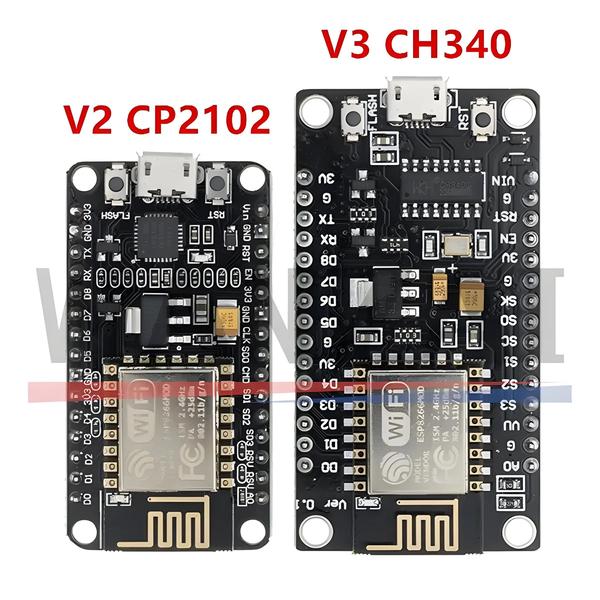 Imagem de Módulo ESP8266 ESP-12E NodeMCU V3/V2 - Placa de Desenvolvimento WiFi com CH340/CP2102/CH9102X