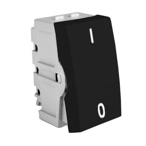 Imagem de Modulo Interruptor Bipolar Simples - Recta Black Satin Fosco