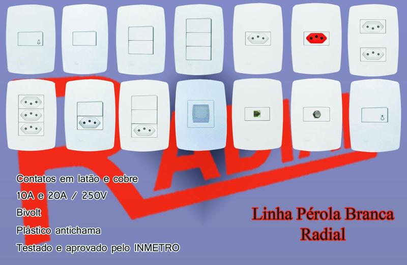 Imagem de Módulo Interruptor Campainha Branco Linha Pérola Radial