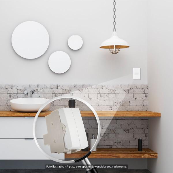Módulo Interruptor Duplo 2 em 1 Simples Sleek Branco Margirius Imagem de Módulo Interruptor Duplo 2 em 1 Simples Sleek Branco Margirius