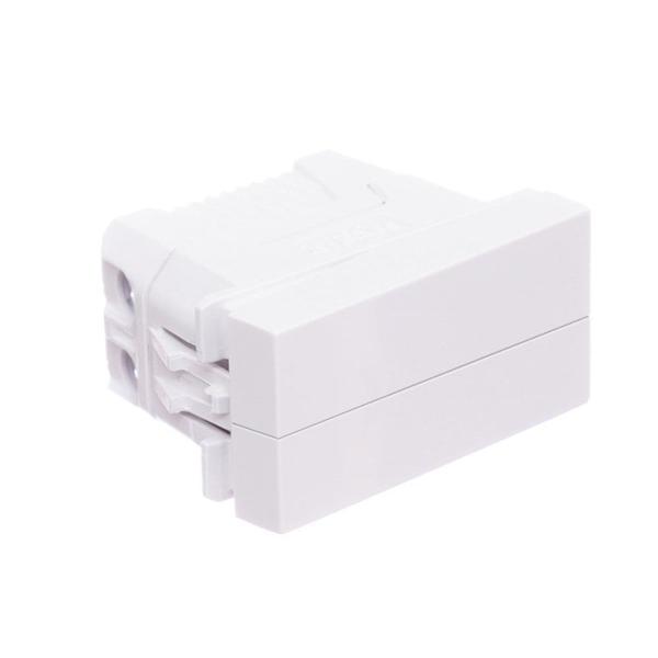 Módulo Interruptor Duplo Simples 10A Branco Orion Schneider Imagem de Módulo Interruptor Duplo Simples 10A Branco Orion Schneider