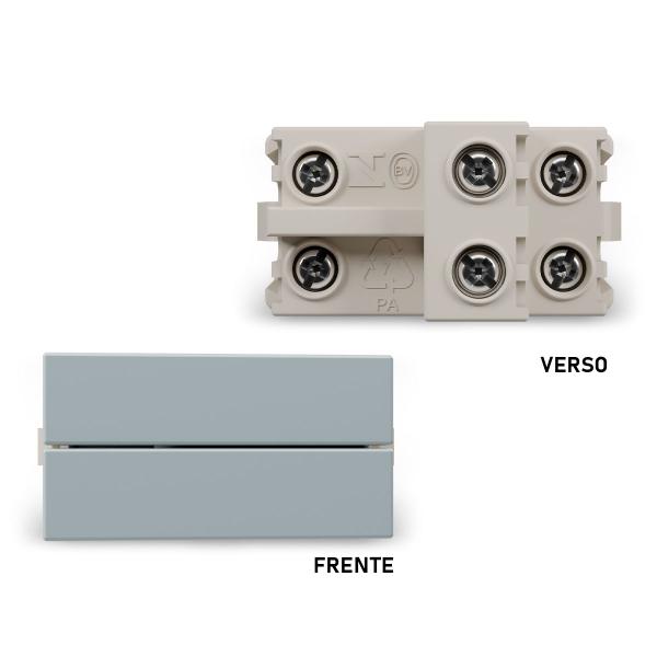 Módulo Interruptor Duplo Simples 10A Gris Infiniti Margirius Imagem de Módulo Interruptor Duplo Simples 10A Gris Infiniti Margirius