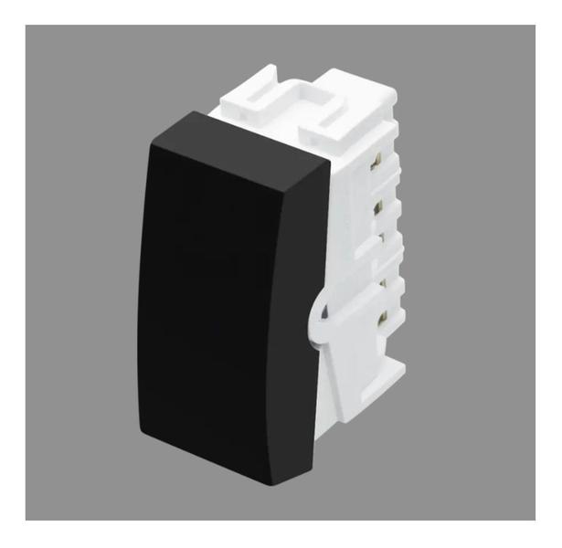 Imagem de Módulo Interruptor intermediário preto 16A/250V Habitat Black - Fame