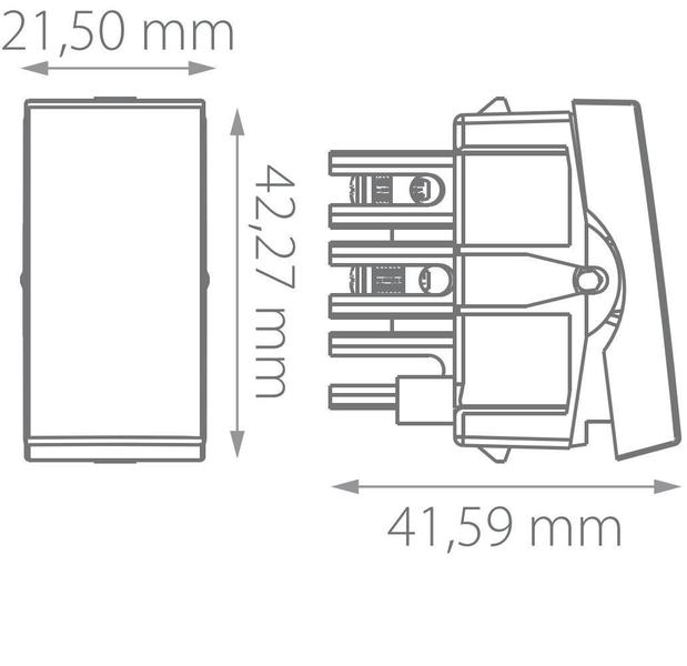 Imagem de Módulo Interruptor Paralelo Branco Inova Pro 85012 Alumbra