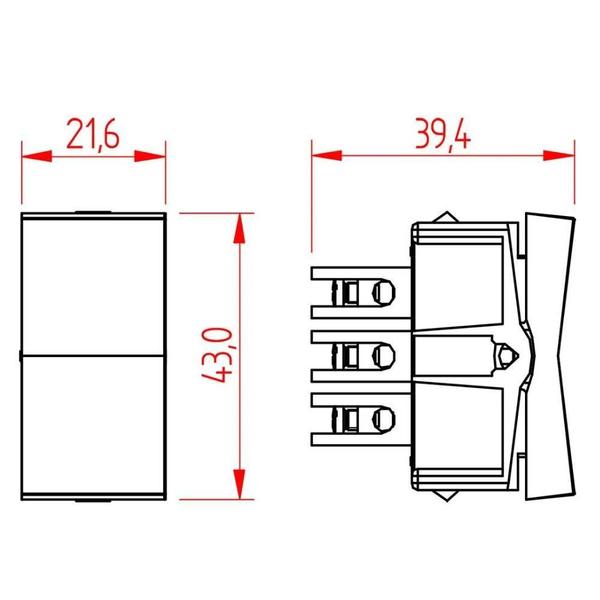 Imagem de Módulo Interruptor Paralelo Petra Mec-Tronic Com 20 Unidades