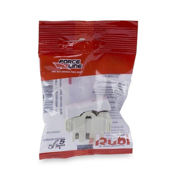 Módulo Interruptor Pulsador Minuteria 10A 250V Branco Rubi - Force Line Imagem de Módulo Interruptor Pulsador Minuteria 10A 250V Branco Rubi - Force Line
