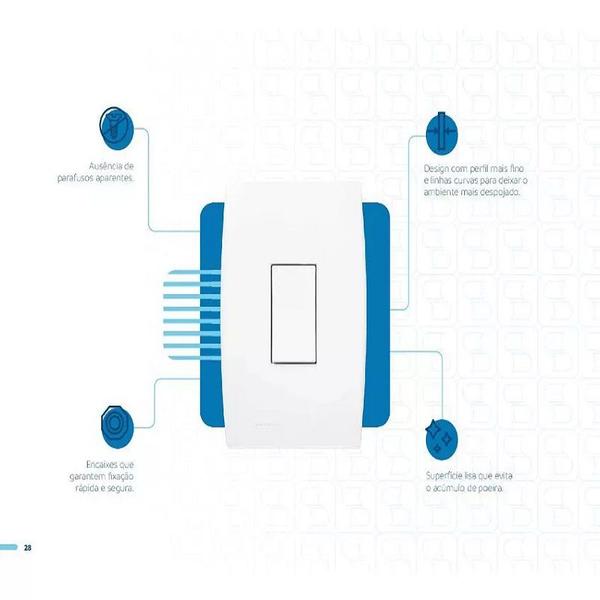 Modulo Interruptor Simples 10A Branco LINHA ILUS 5TA99000 - IRIEL Imagem de Modulo Interruptor Simples 10A Branco LINHA ILUS 5TA99000