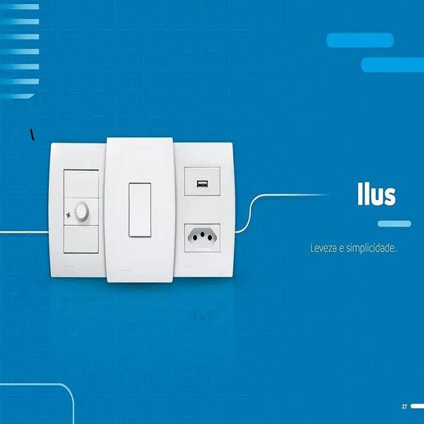 Modulo Interruptor Simples 10A Branco LINHA ILUS 5TA99000 - IRIEL Imagem de Modulo Interruptor Simples 10A Branco LINHA ILUS 5TA99000