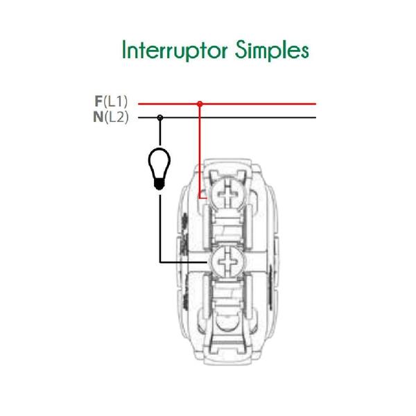 Imagem de Módulo Interruptor Simples Branco Alumbra 85011 Inova Pro