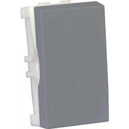 Modulo Interruptor Simples Brs12492-3Pr - Blux Recta Prata Satin Fosco Imagem de Modulo Interruptor Simples Brs12492-3Pr