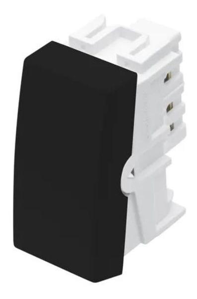 Imagem de Módulo Interruptor Simples Preto 16A/250V - Fame