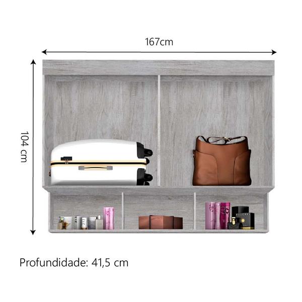 Imagem de Modulo Ja Georgia Armário Aereo 1,67m Avelã / Jequitibá
