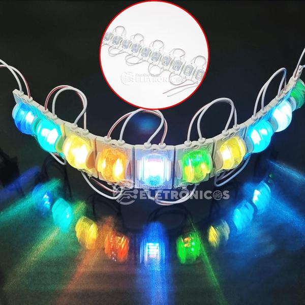 Imagem de Módulo LED Barra Com 10 Peças De LEDs RGB Colorido Iluminação Para Decoração 12V TB1561