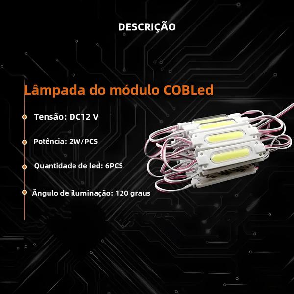 Imagem de Módulo Led Cob À Prova D'água 10pcs 2w Ip68 Luz De Fundo De Injeção De Lente Para Letra De Canal De