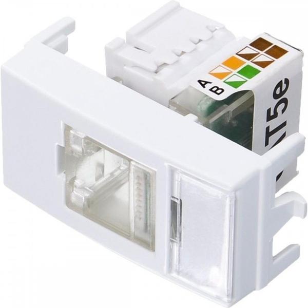 Imagem de Modulo Margirius Sleek 1 Tomada Rede Rj45 Branco 16045