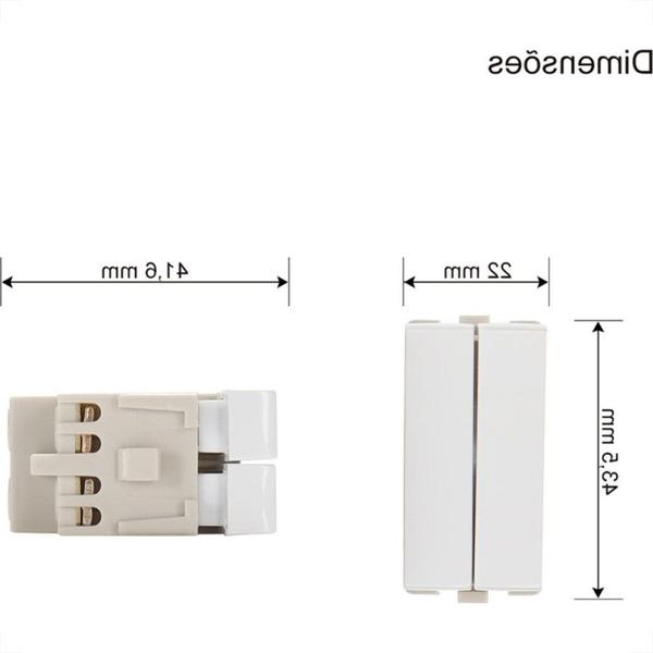 Imagem de Modulo Margirius Sleek Paralelo Duplo 10A Branco 17840