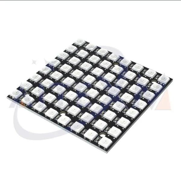 Imagem de Módulo Matriz LED RGB WS2812 5050 - 8x8 (64 LEDs)