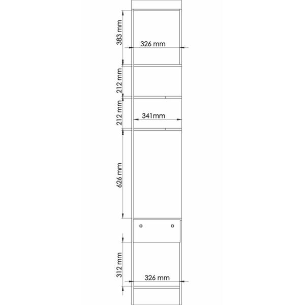 Imagem de Módulo Mesa de Cabeceira 2 Portas 1 Gaveta Infinity Móveis Castro