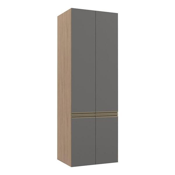 Imagem de Módulo Paneleiro 70cm 4 Portas 100% MDF Cozinha Modulada Gold Robel Hanover/Cinza