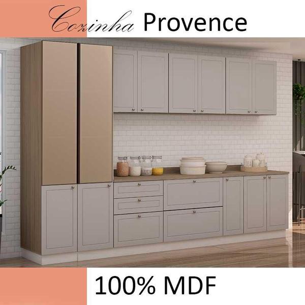 Imagem de Módulo Paneleiro 70cm Com Vidro Reflecta Cozinha Modulada Provence Robel Hanover/Fendi/Reflecta