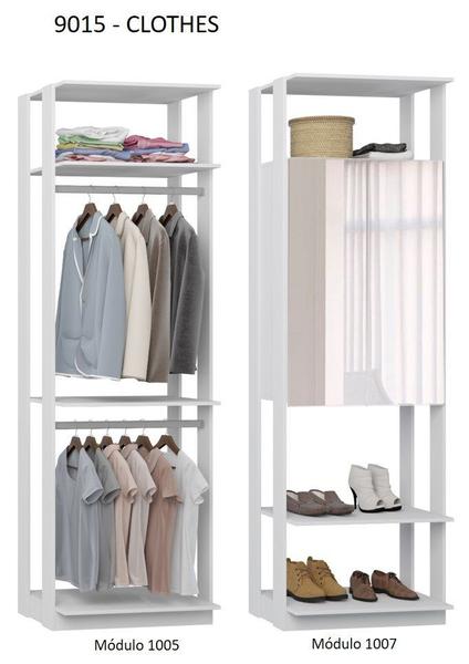 Imagem de Módulo para Closet com Espelho 2 Portas 2 Cabideiros Be Mobiliário