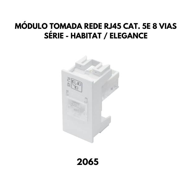 Imagem de Módulo Rede RJ45 8 Vias CAT 5E Habitat - Fame