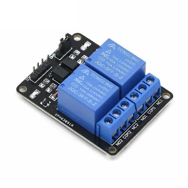 Imagem de Modulo Rele 2 Canais Para Arduino 125/250VAC Srd-05vd 5v/10a