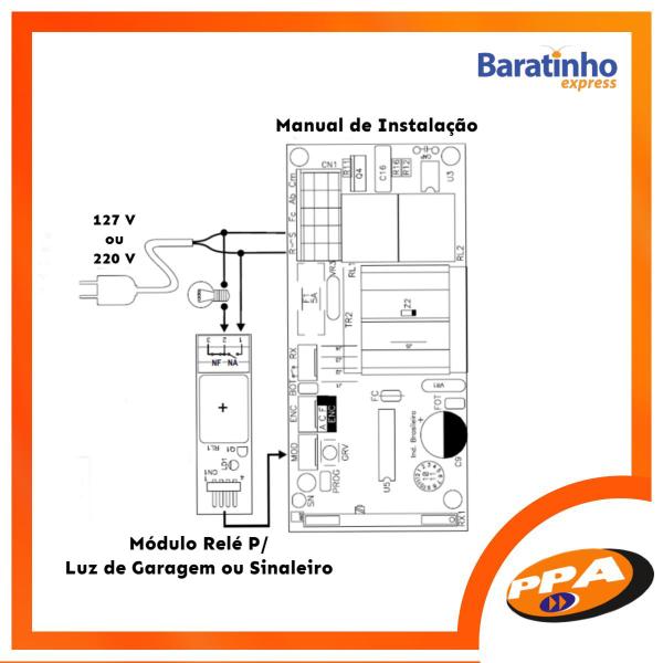 Imagem de Módulo Relé Luz de Garagem Sinaleira Trava Facility Ppa