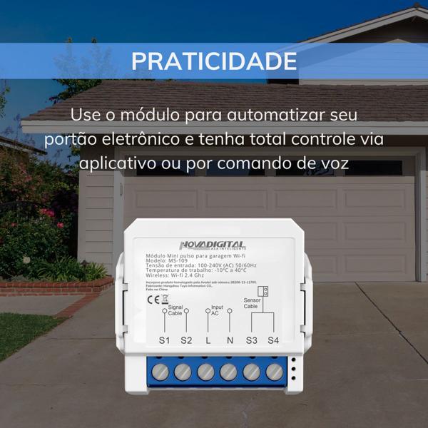 Imagem de Módulo Relé Pulso Para Garagem Portão Sensor Abertura Wi-Fi