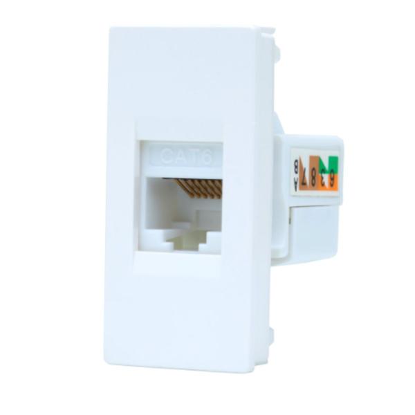 Imagem de Modulo RJ45 Cat6 Branco N1118.6 BL  Linha Unno  ABB