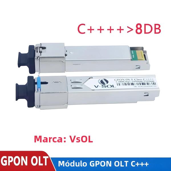 Imagem de Módulo SFP 20km VSOL GPON OLT PON - 7/8/9dB - Porta SC - Compatível com ZTE, Huawei e Fiberhome