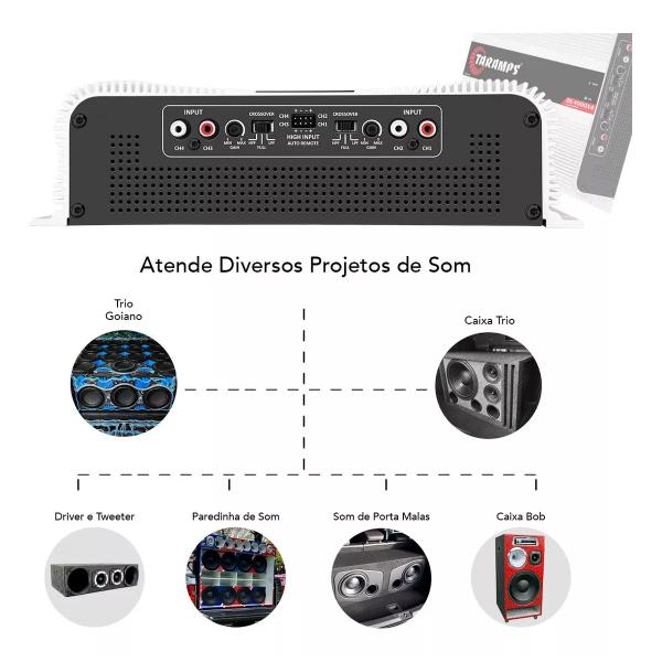 Imagem de Modulo Taramps Ds4000x4 2 Ohms Amplificador 4000wrms 4 canais