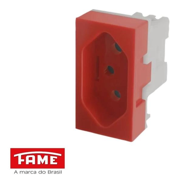 Imagem de Modulo Tomada 20a 220v Modulare Blanc+ Evidence Vermelho - Fame