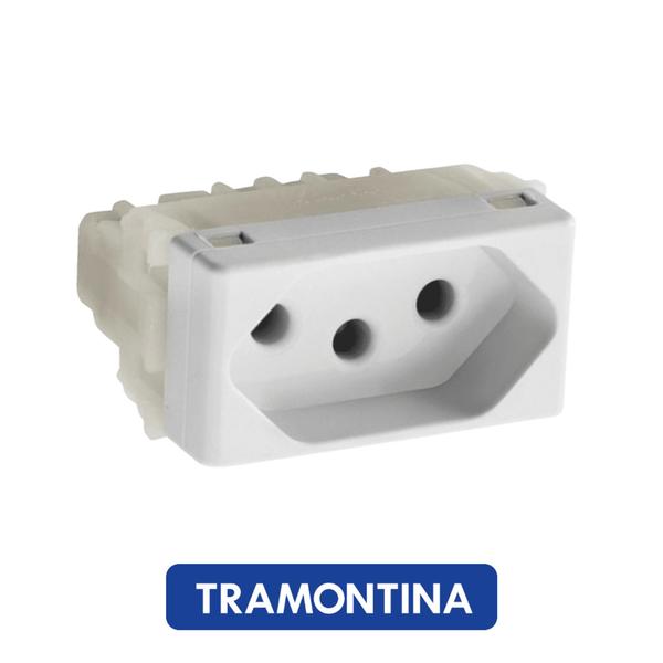 Imagem de Modulo tomada 2p+t 10a/250v branco liz tramontina