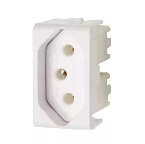 Imagem de Módulo Tomada 2P+T 10A 250V Brava Duale Up Iriel Soprano Branco