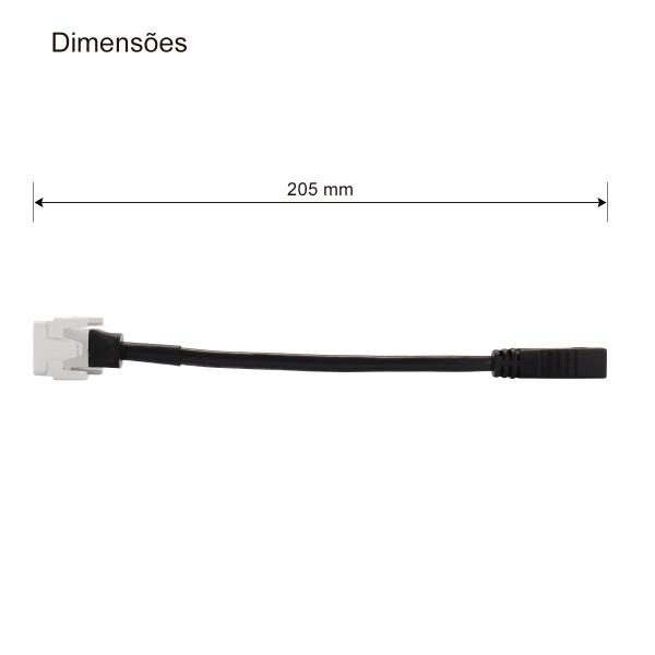 Imagem de Módulo Tomada cabo Hdmi Femea Branco B3 Margirius