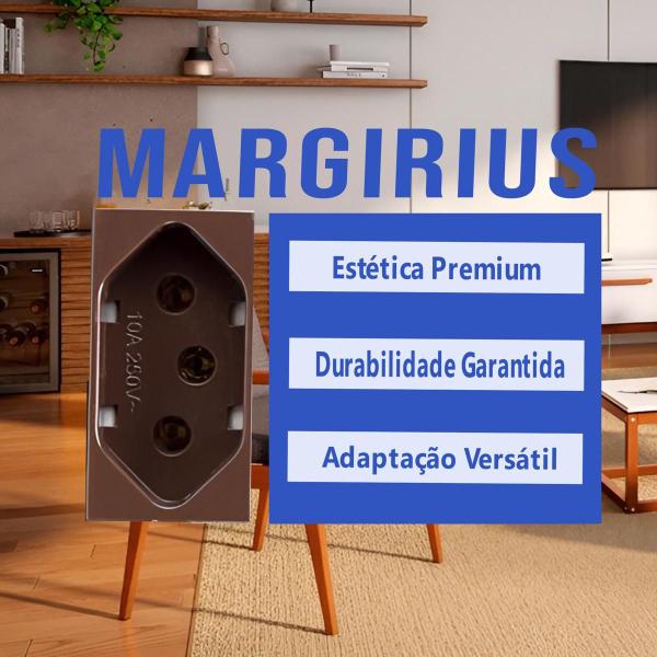 Imagem de Modulo Tomada MarGirius 2P+T Sleek Marrom 10A