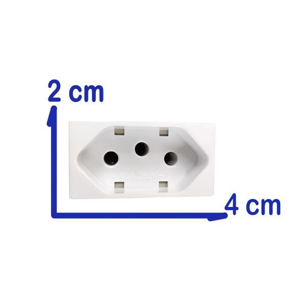 Imagem de Modulo Tomada Margirius B3 2P+T 10ª-250V Branco