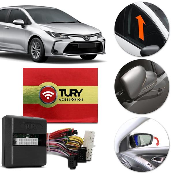 Imagem de Módulo Vidro Retrovisor Elétrico Corolla GLI XEI 2020 Tilt Down Plug And Play Tury PARK 5.9.2 DQ