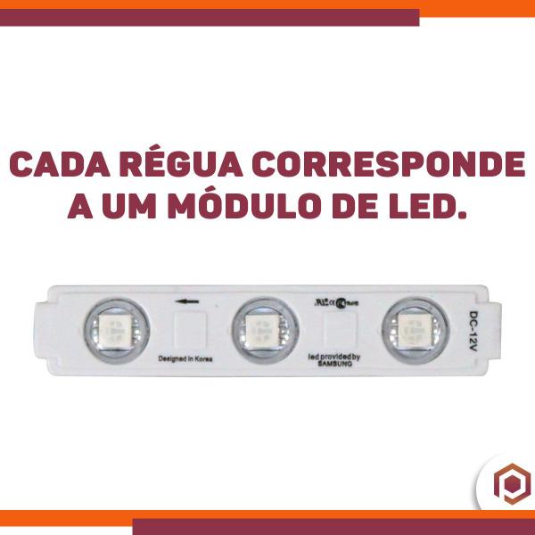 Imagem de Módulos De Led 3 Leds Colorido Rgb  12v 1,5w Ip67 2811