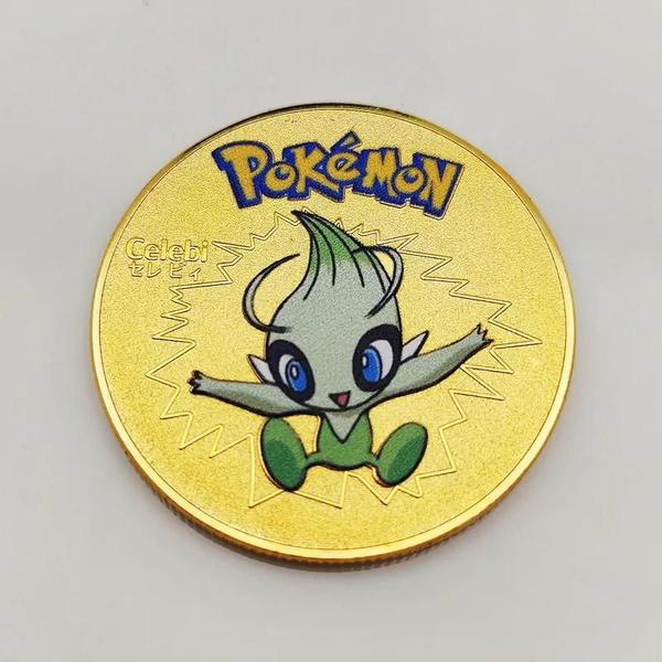 Imagem de Moedas Pokémon De Ouro Mewtwo Charizard Pikachu Anime Comemorativo Redondo Brinquedos De Moedas De