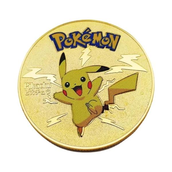 Imagem de Moedas Pokémon de Ouro - Mewtwo, Charizard, Pikachu - Brinquedos Colecionáveis