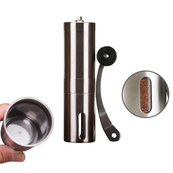 Moedor de Café Grãos Manual Inox Portátil Cerâmica - Novo Sec Imagem de Moedor de Café Grãos Manual Inox Portátil Cerâmica